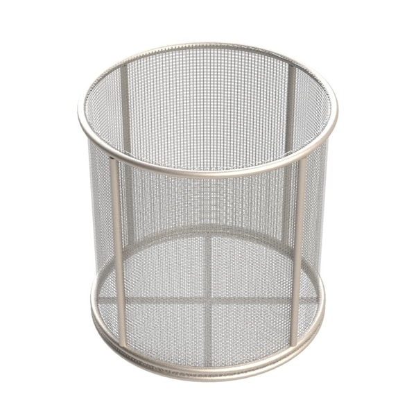 Anysizebasket Round Wire Mesh Basket: 6Dia. x 6H, 304 SS, 3/16 Rod Frame, No Handles, Mesh: 8 x .047 TMT-060RND060-N08S - main